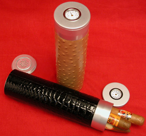 Lizard, Alligator or Ostrich Travel Humidor & Cigars