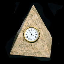 Desktop Marble Pyramid Clock
