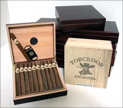 Humidor & Torcedor Churchill Cigars