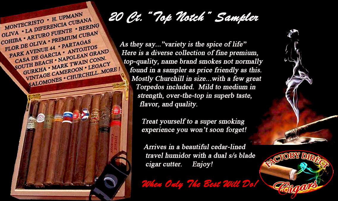 Samplers Factory Direct Cigars