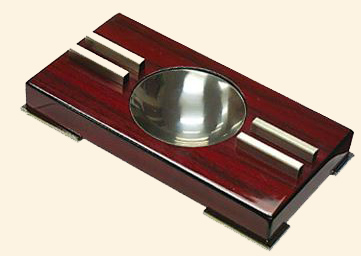 Contemporary Art Deco Two Place Cigar Ashtray